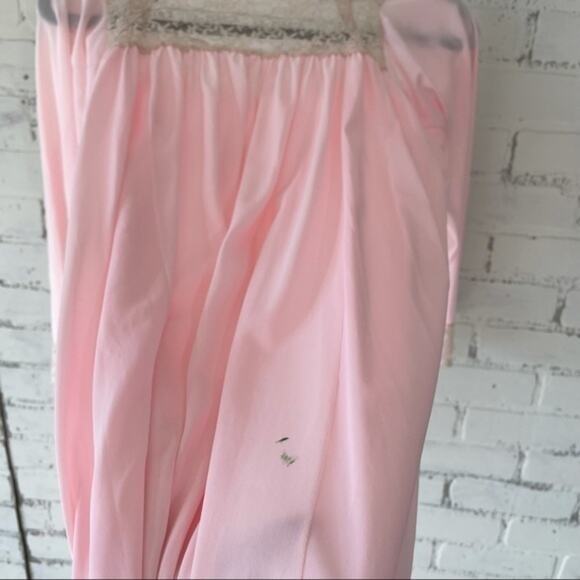 Vintage Pink Lace Lingerie Nightgown Medium Retro - Picture 5 of 7